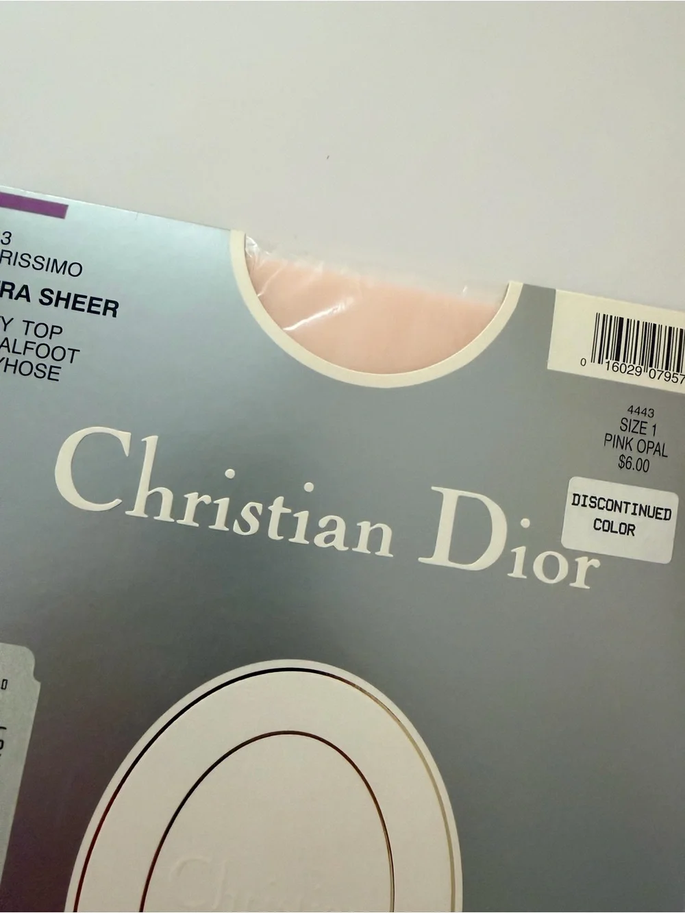Christian Dior Diorissimo Pantyhose Ultra Sheer Size 1 Pink Opal
